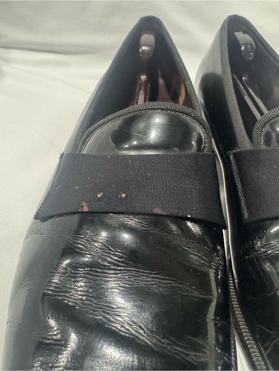 Salvatore Ferragamo Black Patent Leather Opera Loafers Shoes 12D Italy main image 5